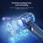 K801 Ice Cooling Turbo Fan 3600mAh – 13,550 RPM Rechargeable Foldable Mini Fan - Image 4