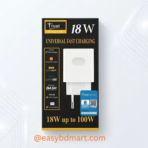 Universal Fast Charging 18W up to 100W