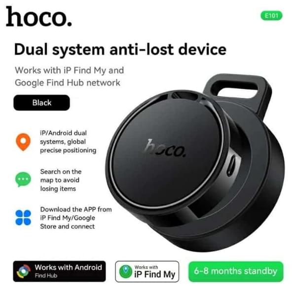 Hoco E101 Anti-lost Device Basic Works with Google Find My Device (Android & iOS Support) - Image 1